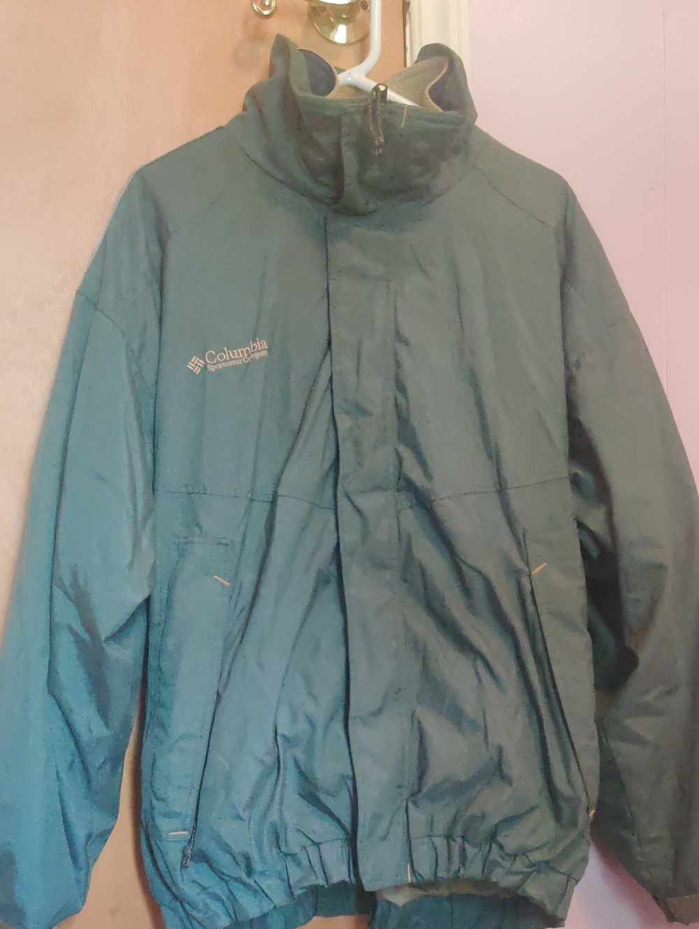 Columbia Men's Teal Full-Zip Raincoat